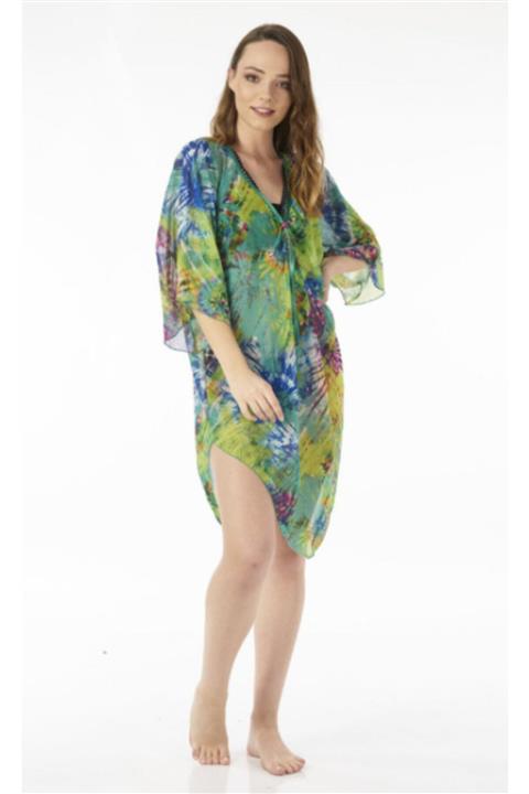 Estiva Kadın Çiçek ve Batik Desenli Pareo