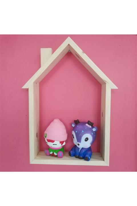 Bayev Montessori Süs Oyuncak Duvar Süsü Raf Doğal Ahşap