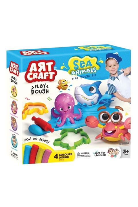 Burnis Toy Gerçek Art Craft Deniz Hayvanları Oyun Hamuru Seti 13 Parça 99
