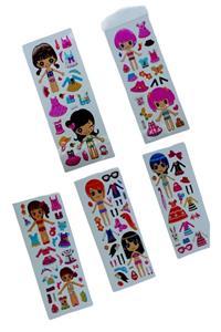 KUZEY HIRDAVAT Sticker Kız Modelleri 5 Li Paket