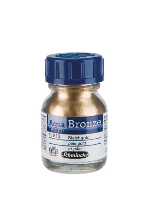Schmincke : Aqua Bronze Yaldız Pigment 20ml : 813 Pale Gold  Sulu Boya