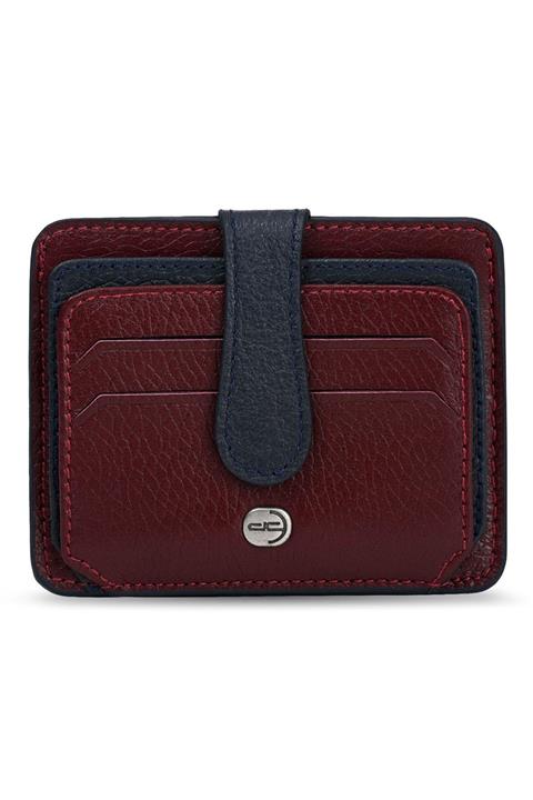 Deri Company Erkek Hakiki (gerçek) Deri Cüzdan Kartlık Floater Desenli Bordo Lacivert (878bl) 113516