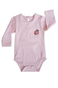 Baby DeGarza Çıtçıtlı Body Uzun Kollu Toz Pembe