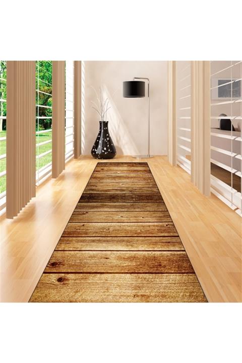 Else Halı 3 Boyutlu Tahta Görünümlü Yolluk 100x200