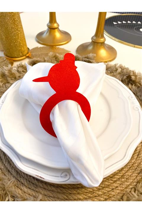 TBDİZAYN 6'lı Kardan Adam Peçete Halkası