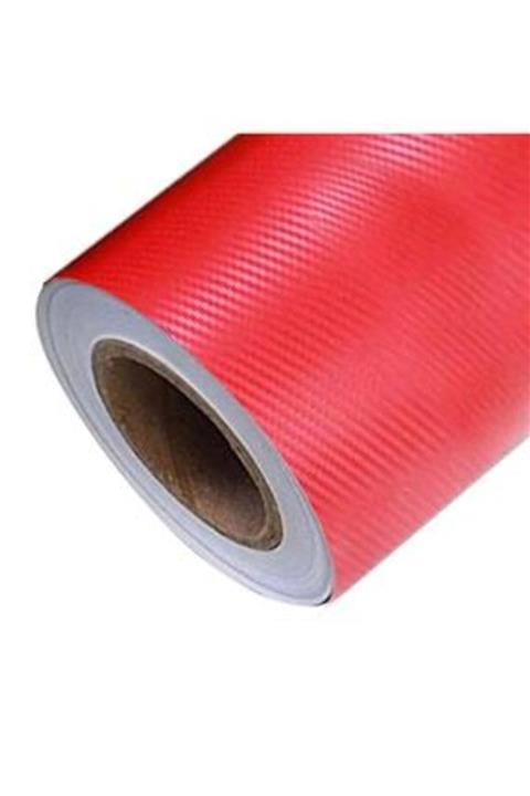 wolffol 3d Kırmızı Karbon Folyo 152cmx50cm Hava Kanallı Araç Kaplama Folyosu