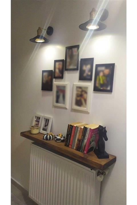 Karadeniz Dizayn Masif Ahsap - Petek Üstü Raf Dresuar - Duvara Montajsız 200cm