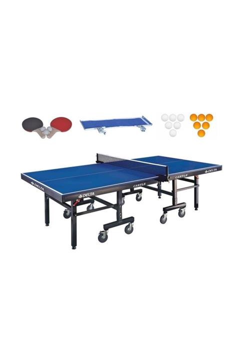Delta Castle 25 mm Masa Tenisi Masası + 2 Raket +3 Top + Ağ-Demir
