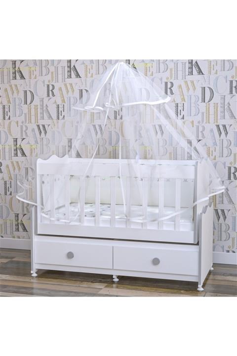 Garaj Home Elegant Gri Lüks Uyku Setli Beşik Kombini  Uyku Setli