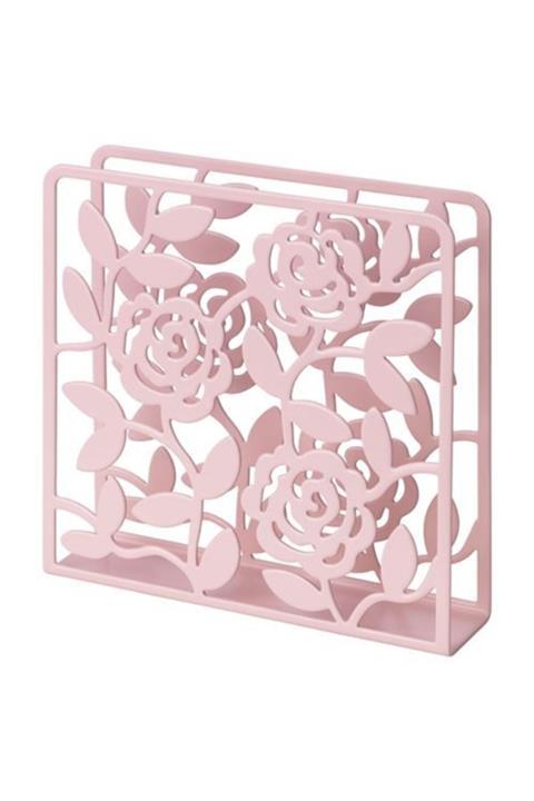UN Quality Peçetelik 16x4x16 cm Masa Üstü Peçetelik Paslanmaz Çelik Pembe Renk Kaliteli Ikea