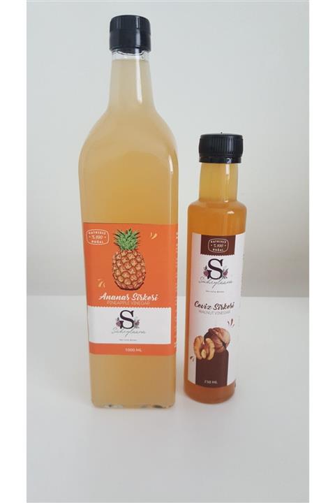 Süheylaana Doğal Ananas Sirkesi 1000 ml Doğal Ceviz Sirkesi 250 ml