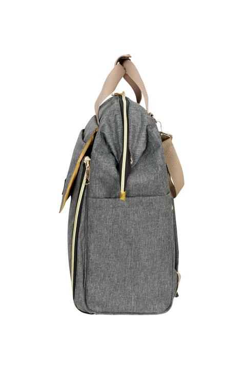 RimmaStore Çok Amaçlı Anne Bebek Bakım Sırt Çantası Spor Model Gri