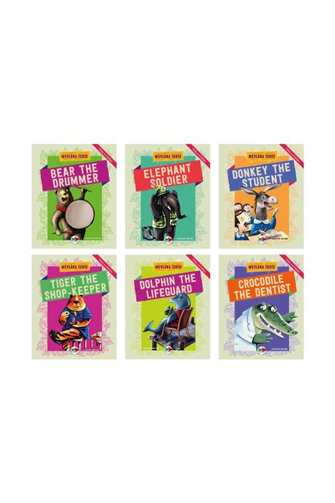 Vak Vak Yayınları Hayvanların Dilinden Serisi - 6 Kitap - Türkçe Ingilizce - Birinci Set