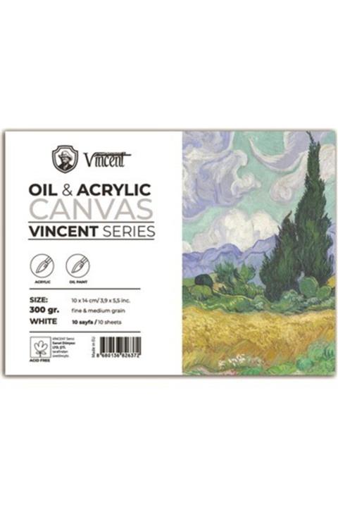Vincent Oıl&acrylıc Canvas 300 gr 10cmx14cm 10 Sayfa Yağlı ve Akrilik Boya Defteri