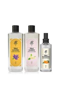 Rebul Jasmine 270 ml Lavanda 270 ml Ve Mandarine 100 ml Kolonya Seti