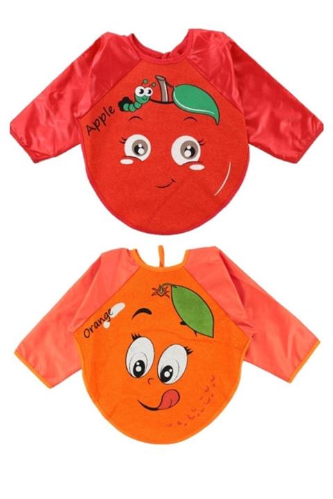 BEBEDONAT Ikili Su Geçirmez Kollu Mama Önlüğü