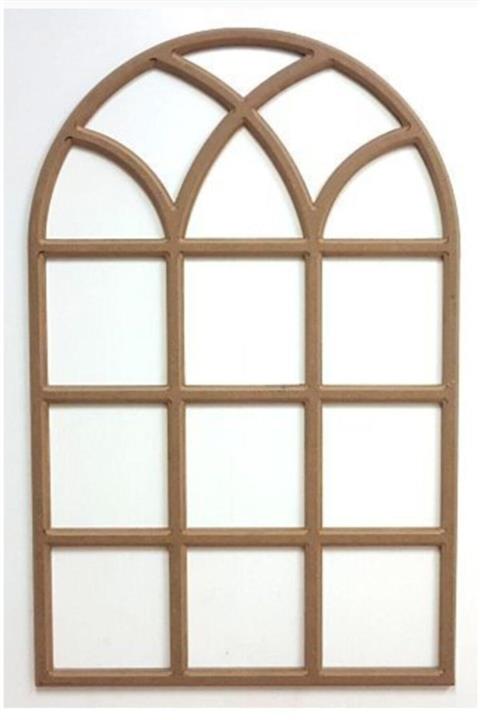 artglass vitray Kahverengi Hint Pencere Ayna Çerçevesi  100x65