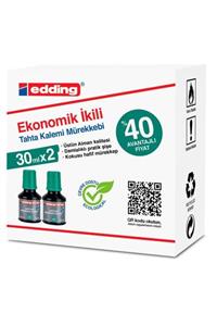 Edding Bt30 Yazı Tahtası Kalemi Mürekkebi 30 Ml. X 2'li Kutu Yeşil