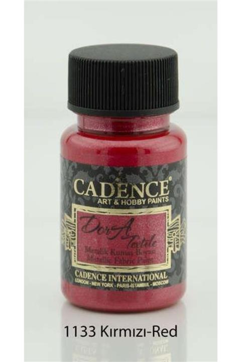 Cadence Dora Textile Metalik Kumaş Boyası 50 ml. 1133 KIRMIZI