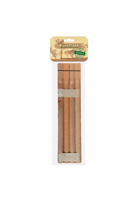 HİLALSHOP Eurogold Doğal Ahşap Tünek 40 Cm 4'lü
