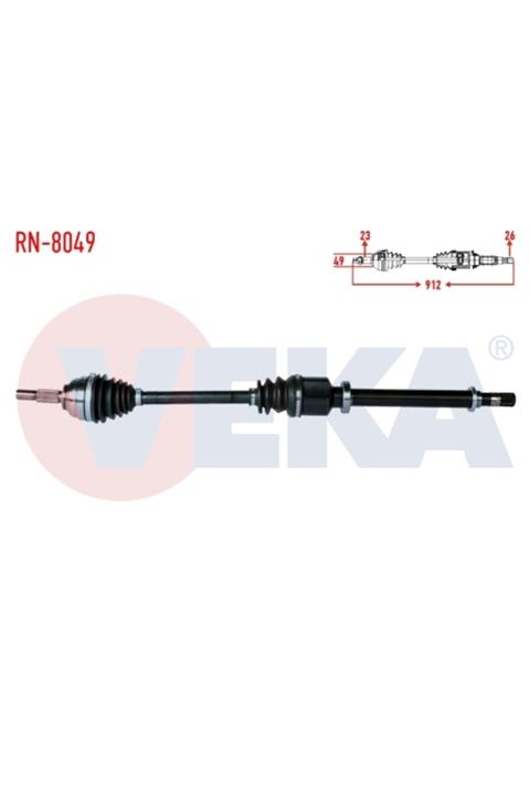 VEKAM Komple Aks Sag On Renault Megane Ii (bm01,cm01) 1.5 Dci Uzunluk 911mm 2002-2008