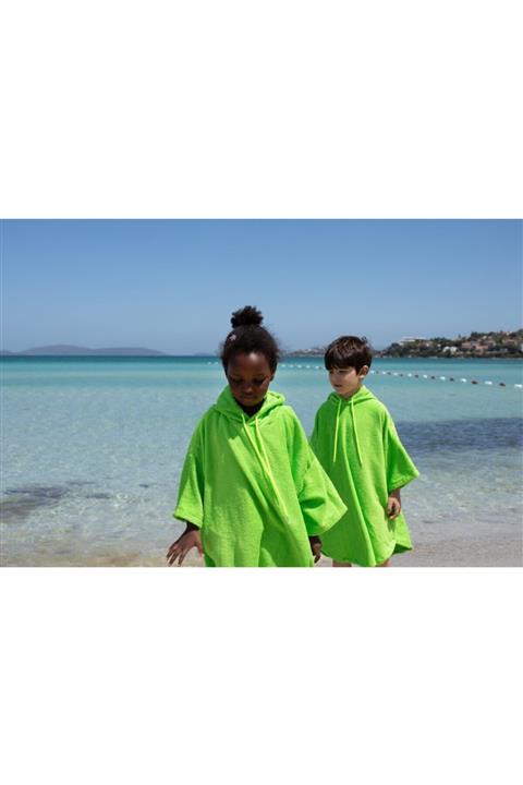 EC DESIGN CO Aplike Detaylı Raccooff Unisex Çocuk Panço