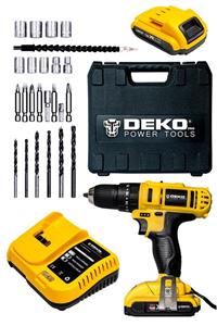 DEKOPRO POWER TOOLS Alman 36 V 5 Ah (darbeli) Li-ion Çift Akülü Şarjlı Matkap + 24 Pcs Set