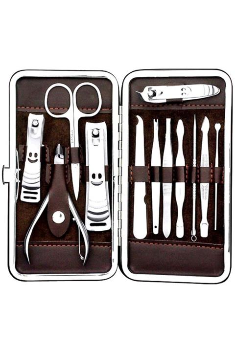Yayke Manikür Pedikür Seti 13 Parça Çantalı Bakım Seti Tırnak Bakım Set