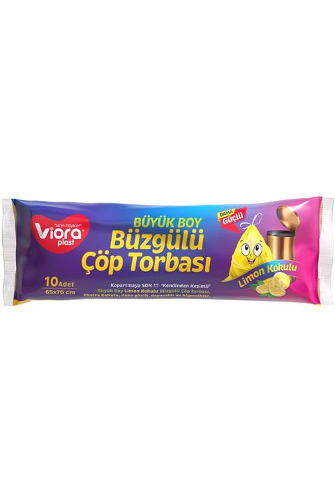 VİORAPLAST Büzgülü Kokulu Büyük Boy Limon 65x70