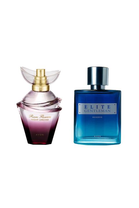 AVON Rare Flowers Night Orchid Edp 50 Ml Kadın Parfümü - Elite Gentleman Reserve Erkek Parfüm Edt 75 Ml