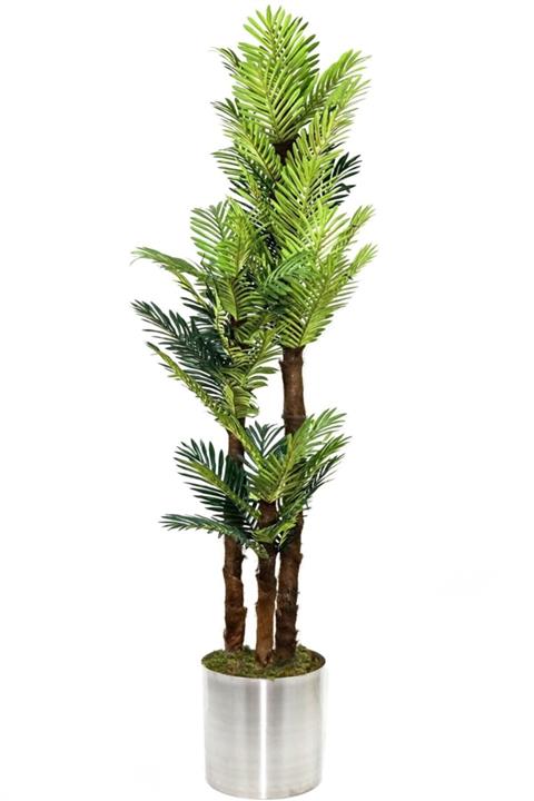 İremÇiçekçilik Metal Saksıda Ithal Areka Yapay Ağaç