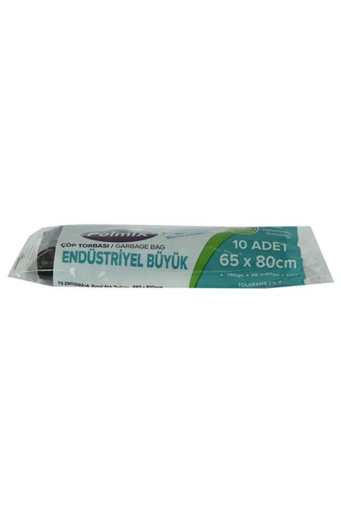 Polmix Çöp Torbası Büyük Boy 65x80cm 150gr 30mikron 50lt Siyah Rulo 10 Adet