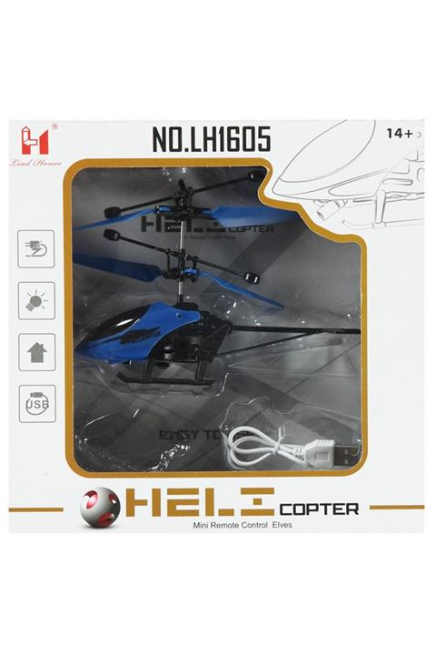 CAN OYUNCAK El Kontrollü Sensörlü Uçan Helikopter Mavi