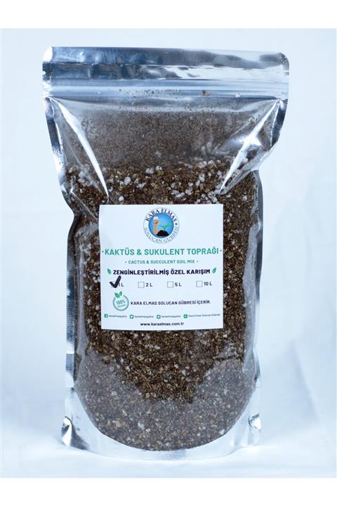 KaraElmas Organik Tarım Kaktüs&sukulent Toprağı - 1 Litre