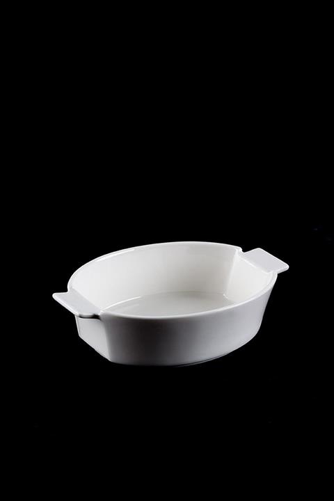 ACAR Bianco Perla Porselen Kayık Mini Fırın Kabı - 17.6 Cm