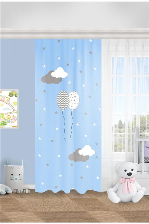 Jungle Bulutlu 140x260 Çocuk Odası Fon Perde