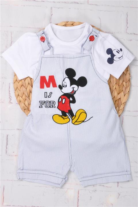 MYGOBEBE Çocuk Beyaz Salopet Tulum Takım