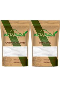 aktarloji Ince Yemeklik Tuz Seti 2 Kg ( 1 Kg Deniz Tuzu + 1 Kg Çankırı Kaya Tuzu )