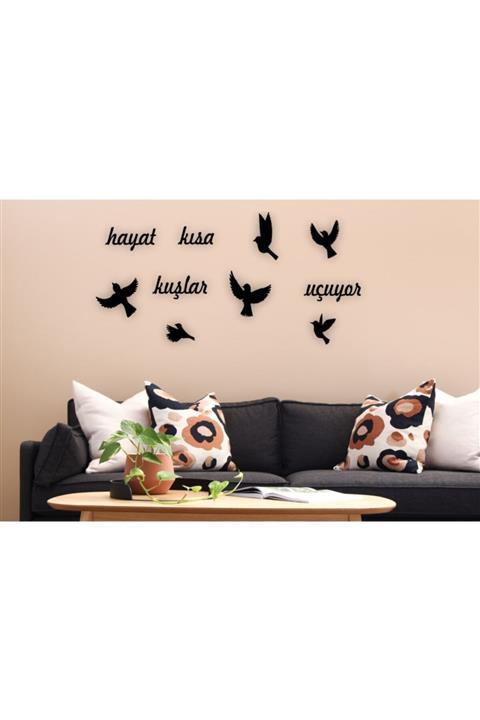 EF Home Hayat Kısa Kuşlar Uçuyor Mdf Duvar Dekoru