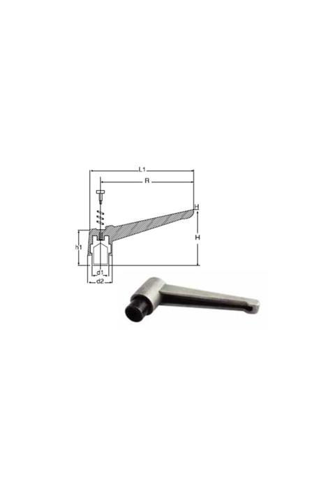 YİSA Yükseklik-70 En-25 Burç-m-8 Metal Sustalı Kol Burçlu Statik Boyalı Gri-25 Ad.