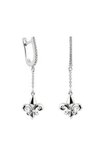 Clavis Jewelry Kadın Flodeli Sallantılı Pırlanta Küpe ckp0721
