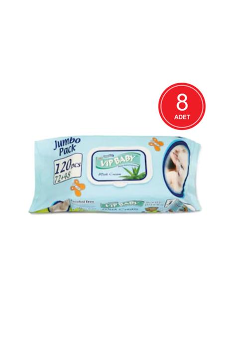 Vip Baby Bebiko Jumbo Pack Kremli Islak Mendil 8 X 120'li