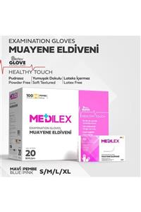 MEDİLEX Pembe Muayene Eldiveni Beden: L/xl - 1 Koli 20 Kutu