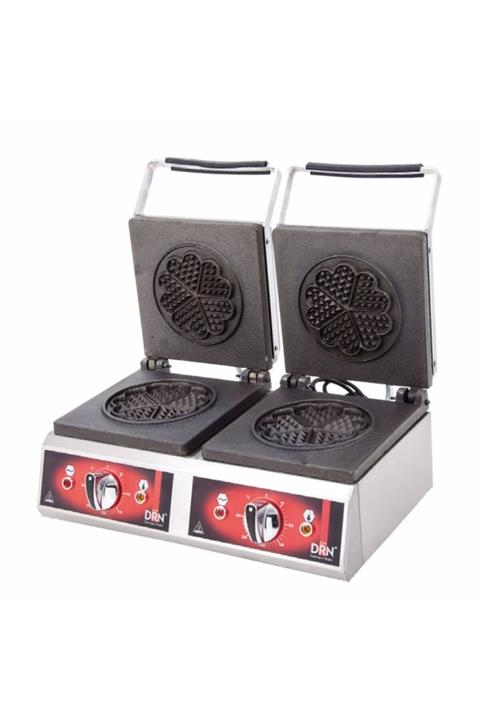 DRN Waffle Makinası - Çift Yonca - Elektrikli