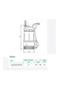 Wilo Drain Hp 5.40 Yüksek Basınçlı Drenaj Dalgıç Pompa 40 Mss 7.2 M³/h 220 Volt