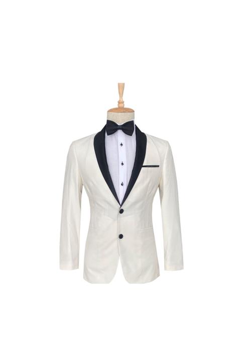 SÜVARİ Erkek Slim Fit Beyaz Damatlık