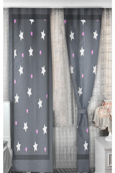 Bebişim Halı Yıldızlı 10117 140x260 Çocuk Odası Fon Perde