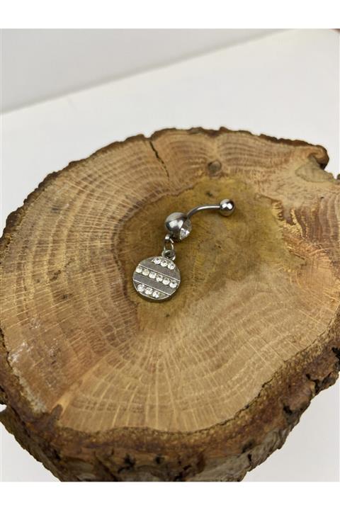 Karınca Piercing Şerit Taşlı Sallantılı Göbek Belly Piercing