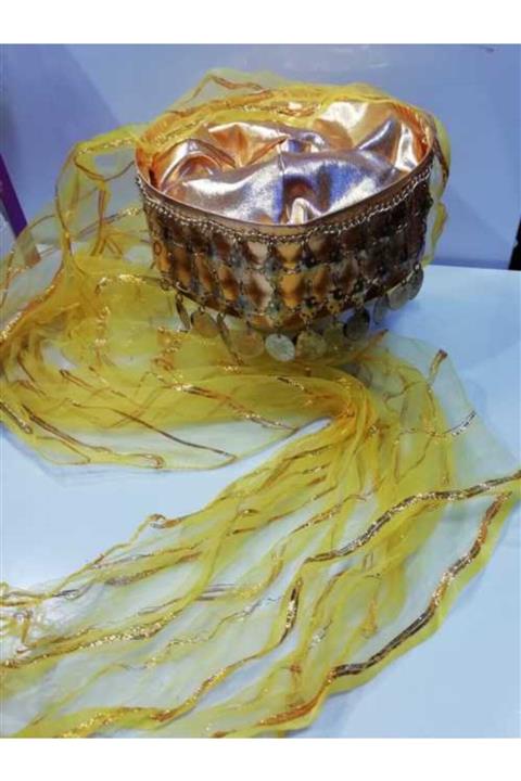 Çocuk Kostüm Sarı Bindallı Fes