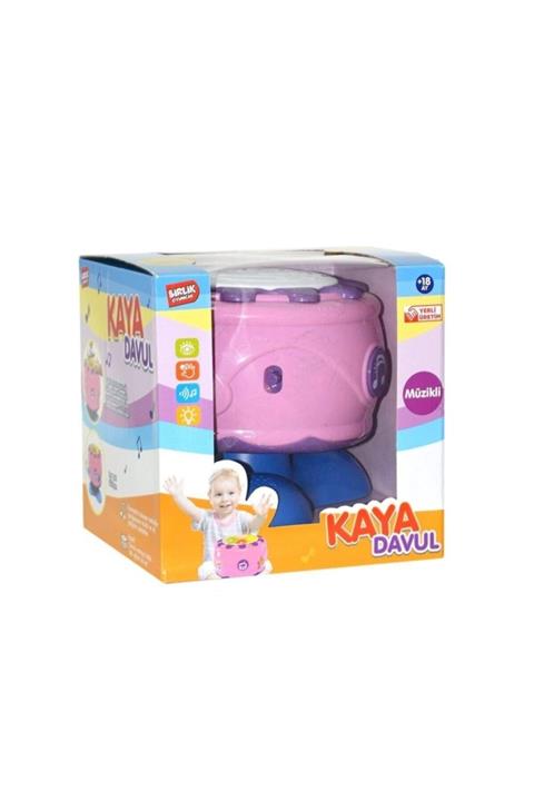 Burnis Toy Pilli Işıklı Sesli Kaya Davul Pembe Oyuncak